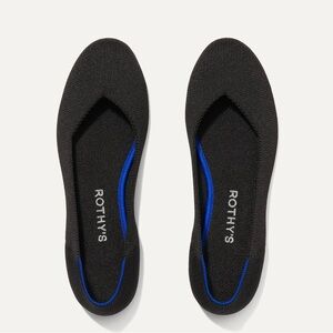 Rothy's Black and Blue Slip-On Loafers